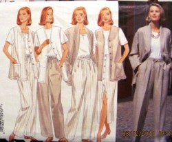 3371 BUTTERICK JACKET, VEST, LONG SKIRT, PANTS ez PATTERN 12-16