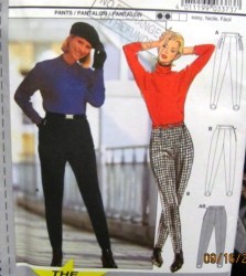 3373 STRETCH STIRRUP PANTS EZ BURDA PATTERN 10-20