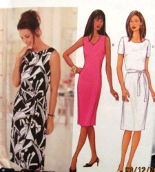 3373 EZ STRAIGHT DRESS SLVS OR NOT,BELT PATTERN 6-10,12-16,18-22