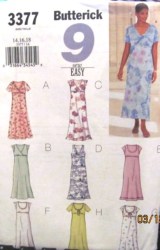 3377 EZ FIT SOFT BIAS EMPIRE A-DRESS SLVS OR NOT PATTERN 8-12