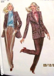 3380 LINED LAPEL COLLAR JACKET,LINED PANTS 70S PATTERN 10
