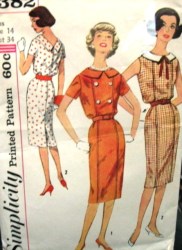 3382 60S STRT DRESS DETACH COLLAR SLVS OR NOT 14 34''