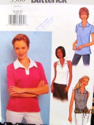 3386 EZ PULLOVER COLLAR TOP SS OR NOT PATTERN 6-10,18-22