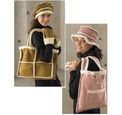 3390 HANDLE BAGS, SHAPED HATS, MITTS KS PATTERN S-L