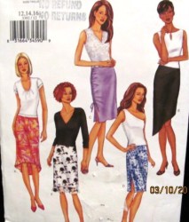 3392 SO EZ ELASTIC WST SHAPED HEM SKIRTS LENGTHS PATTERN 6-22