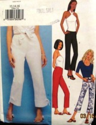 3394 BUTTERICK FIT STRAIGHT CONTOUR PANTS LENGTHS PATTERN 6-10,12-16,18-22