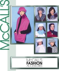 3400 MCCALLS POCKET/ HOODED SCARVES,  FUR COLLAR,  HATS PATTERN UNCUT