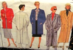 3422 85 LOOSE STRT 1-2 BREASTED COATS 3 LENGTHS PATTERN 10,8