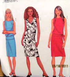 3448 SO EZ LTWT PEPLUM TOP, SKIRT PATTERN 6-10,12-16,18-22