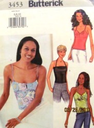 3453 Butterick EZ STRETCH KNIT EMPIRE STRAPPY TIED TOPS PATTERN 6-10 or 12-16 choice Uncut