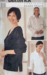 3456 BUTTERICK EZ SAILOR, YOKE BUTTON TOPS PATTERN 12-16, 18-22