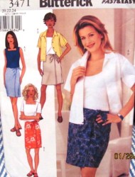 3471 SO EZ SHIRT,TOP SLVS OR NOT,SKIRT,SKORT PATTERN 8-12,20-24