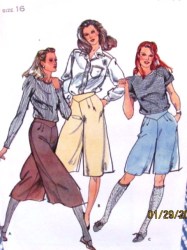 3471  BUTTERICK 1970S PANTSKIRTS CULOTTES 3 LENGTHS PATTERN   16