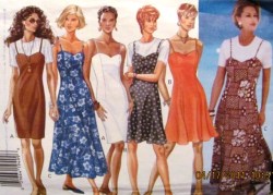 3494 EZ FLARE-STRAIGHT SLIP DRESS LENGTHS,KNIT TOP PATTERN 6-18