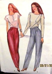 3498 70S PROPORTIONED TAPER/NARROW LEG PANTS PATTERN 16