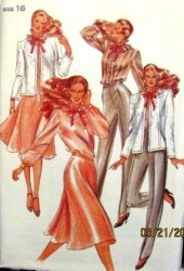 3500 1970s LINED JACKET,BLOUSE,BIAS SKIRT,PANTS PATTERN 16