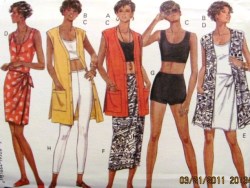 3506 EZ VEST,TOP,WRAP SKIRT LENGTHS,SHORTS,LEGGING PATTERN 6-18