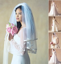 3508 McCalls 5 STYLES OF BRIDAL VEILS, HEADBAND, BLUSHER PATTERN uncut