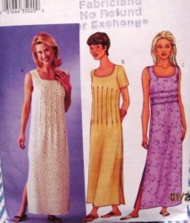3511 EZ LONG PULLOVR MIDRIFF TUCK DRESS SLVS OR NOT 14-18,-20-24