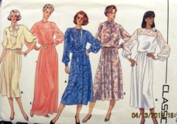 3524 LONG PULLOVER BLOUSON SS-LS DRESS LENGTHS PATTERN 8-12