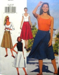 3526 Butterick SO EZ FRONT WRAP TIED FLARE SKIRT PATTERN 6-10,12-16,18-22 uncut choice