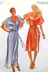 3546 FRONT WRAP DOLMAN SLV DRESS LENGTHS,BELT PATTERN 20 or 10