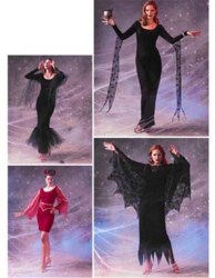 3554 CAPE,KNEE-FLOOR FIT DRESS,BELT VAMP COSTUME PATTERN 6-22