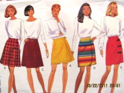 3570 Butterick  WIDE SHORTS, OVERLAY, PLEAT/ WRAP/ A-TAPER SKIRT PATTERN 6-18  2 Sizes choice uncut
