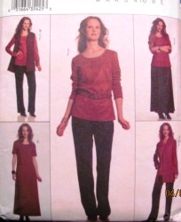 3575 LONGER JACKET,VEST,LS TOP,LONG DRESS,BOTTOMS PATTERN 8-12