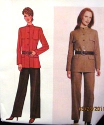 3581 BUTTERICK  LINED YOKE MILITARY JACKET, PANTS PATTERN 6-10, 12-16,18-22 choice