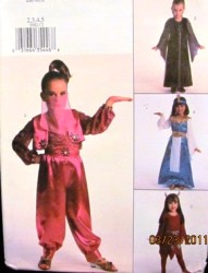 3582 ARABIAN, CLEOPATRA, DEVIL,SEER COSTUME PATTERN 2-5, 6-8