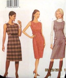 3590 EZ EMPIRE STRT SLEEVELESS DRESS,JUMPER PATTERN 12-16,18-22