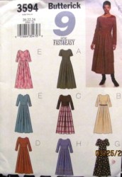 3594 9 SO EZ PLEAT LONGER SS-LS DRESSES PATTERN 20-24