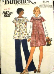 3594 SHORT CUTIE SQ NECK MATERNITY DRESS,TOP,PANTS 70 PATTERN 12