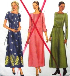 3601 SEMI FIT LONG TUCK SS-LS A-DRESS PATTERN 8-12,14-18