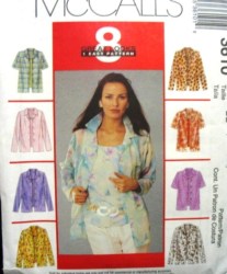 3610 8 EZ GR8 BUTTON SS-LS SHIRTS,TANK TOP PATTERN 8-14