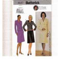 3637  Butterick 2 BREASTED LINED JACKET, A -SKIRT PATTERN 8-12, 14-18, 20-24 choice Uncut