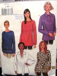 3657 EZ LOOSE LONG SLEEVE CUTE LONG TOPS PATTERN XS=M,L-XL