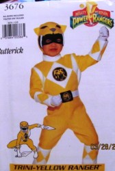 3676 TRINI-YELLOW POWER RANGER COSTUME PATTERN 4-7