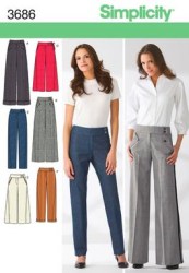 3686 LO RISER SLIM OR WIDE LEG PANTS LENGTHS PATTERN 6-14
