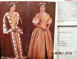 3713 ROYAL LACED TOP,FLARE SKIRT,FLOOR ROBE PATTERN 6-10