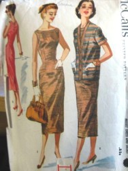 3714 1956 SS-LS JACKET,SLVLSS POCKET DRESS PATTERN 16 34