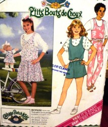 3717 Butterick dress, jumper, jumpsuit , top CPK doll  2 patterns 7-10