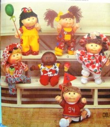 3720 CPK CABBAGE PATCH 10''10.5'' DOLL OUTFITS,SHOES,HAT PATTERN