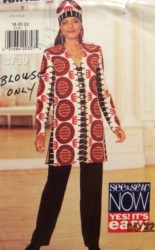 3739 ECONO TRIBAL TUNIC, TAPER PANTS,HAT PATTERN 18-22