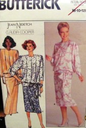 3754 YOKE TIE LS TOP, LONG SKIRT LENGTHS PATTERN 8-12