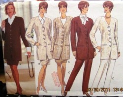 3766 EZ LINED PANEL JACKET,SHORTER SKIRT, PANTS PATTERN 12-22