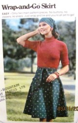 3768 5763 BUTTERICK WRAP, TIE, GO FLARE WRAP SKIRT EZ PATTERN MD, LG 26.5-32'' CHOICE