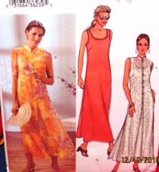 3771 EZ LONG BUTTON DUSTER, SLVLSS DRESS PATTERN 8-24 3 SZS