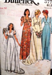 3774 BRIDE UNDERBUST MIDRIFF GOWN,TRAIN OR NOT PATTERN 12, 16